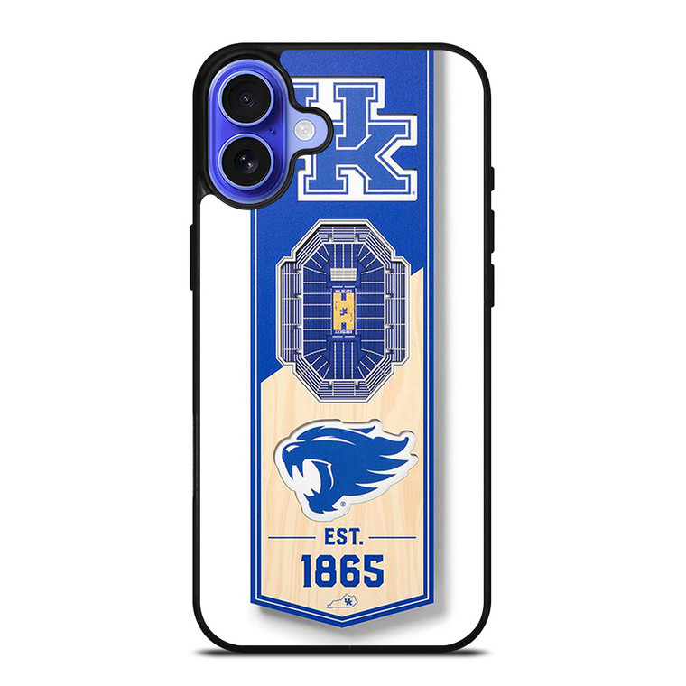 KENTUCKY WILD CATS UNIVERSITY BASKETBALL TEAM LOGO 1865 iPhone 16 Case Cover