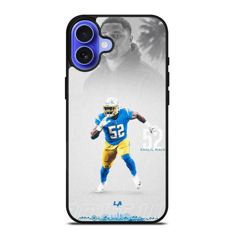 KHALIL MACK LOS ANGELES CHARGERS NFL iPhone 16 Case Cover KHALIL MACK LOS ANGELES CHARGERS NFL iPhone 16 Case Cover