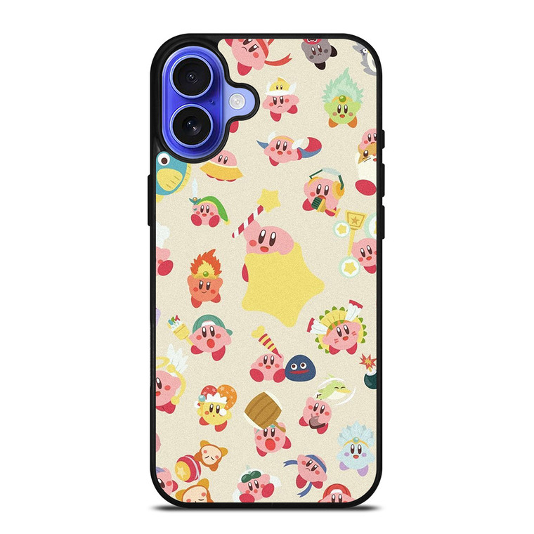 KIRBY CUTE PATTERN iPhone 16 Case Cover