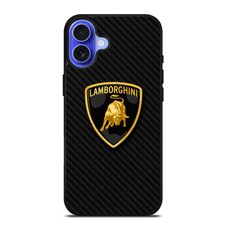 LAMBORGHINI AUTOMOBILI CARBON FIBER iPhone 16 Case Cover