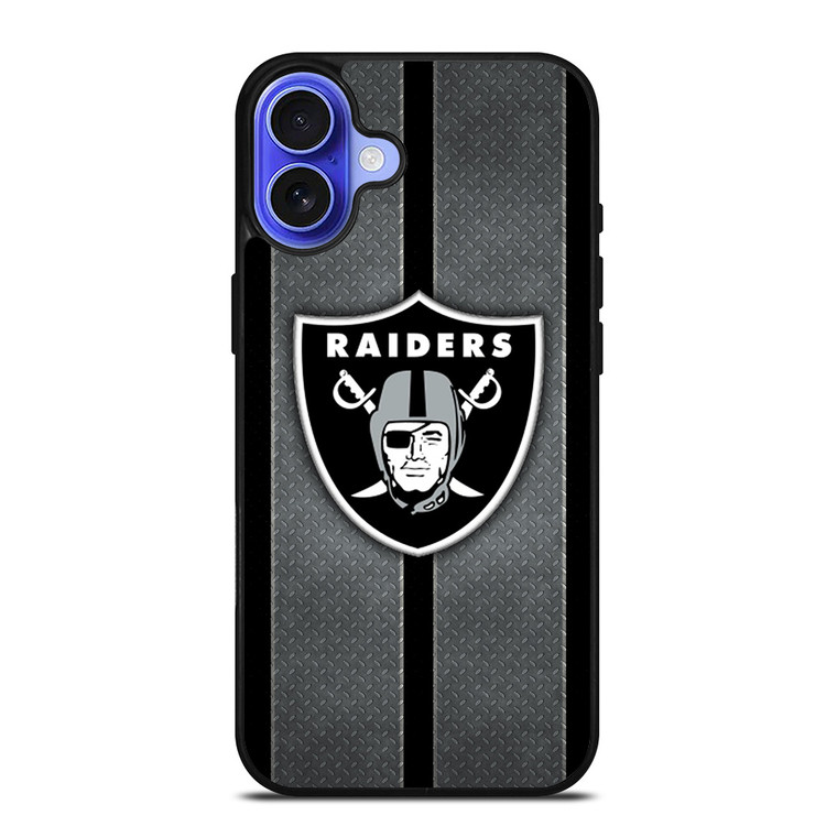 LAS VEGAS RAIDERS NFL METAL STRIPE iPhone 16 Case Cover