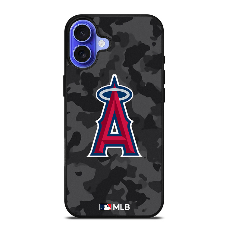 LOS ANGELES ANGELS BASEBALL BLACK CAMO iPhone 16 Case Cover