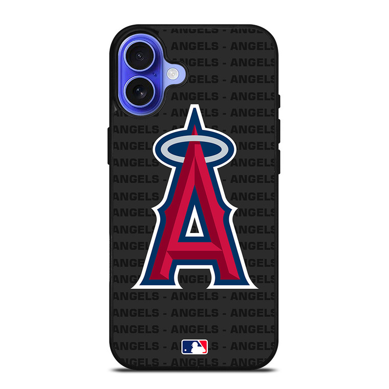 LOS ANGELES ANGELS BASEBALL BLACK iPhone 16 Case Cover