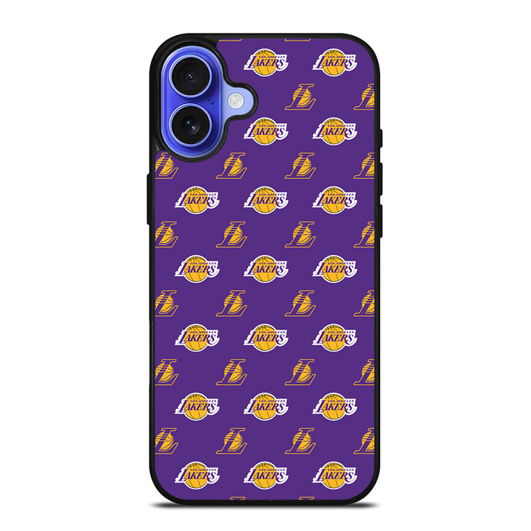 LOS ANGELES LAKERS NBA PATTERN iPhone 16 Case Cover