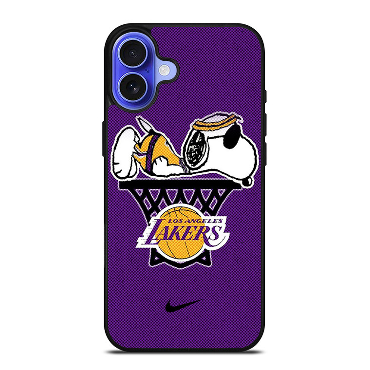 LOS ANGELES LAKERS NIKE SNOOPY iPhone 16 Case Cover LOS ANGELES LAKERS NIKE SNOOPY iPhone 16 Case Cover