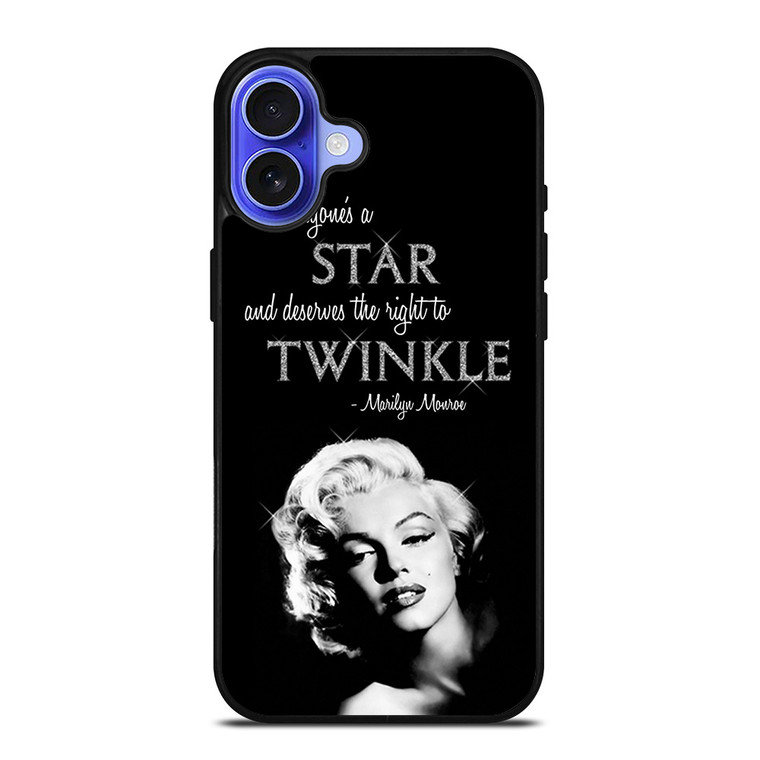MARILYN MONROE BLACK QUOTES iPhone 16 Case Cover MARILYN MONROE BLACK QUOTES iPhone 16 Case Cover