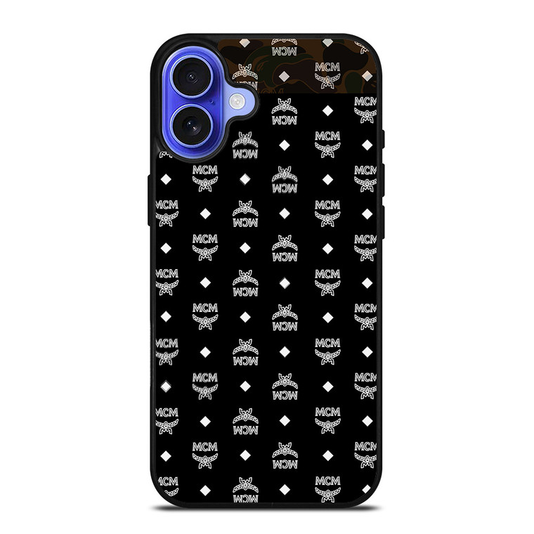 MCM MICHAEL CROMER MUNICH BLACK LOGO iPhone 16 Case Cover