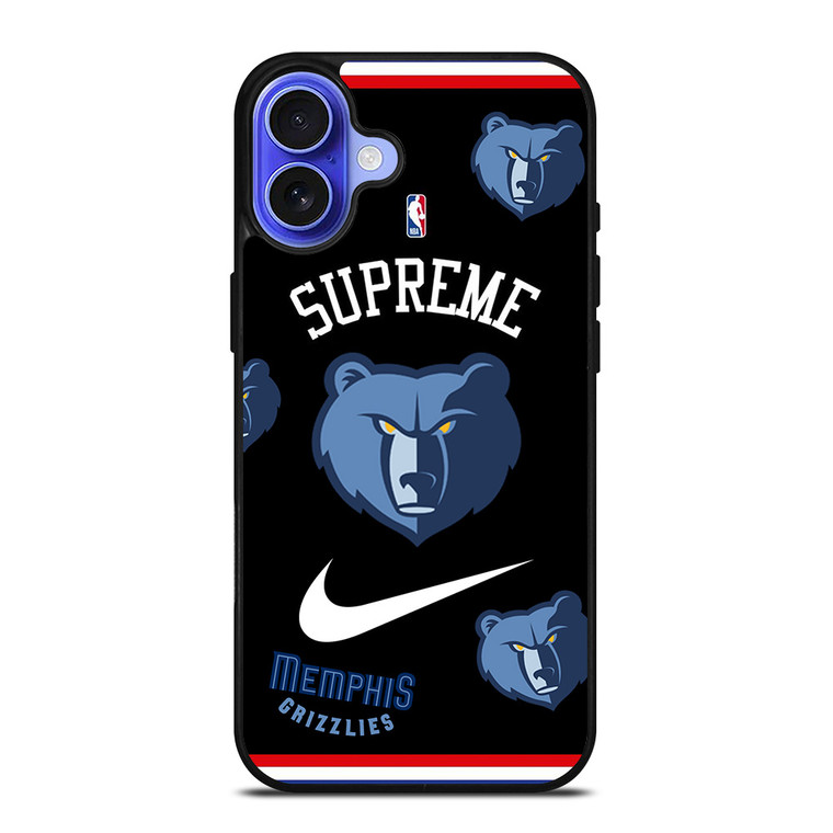 MEMPHIS GRIZZLIES NBA X SUPREME NIKE iPhone 16 Case Cover