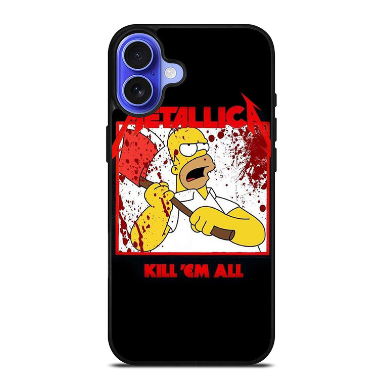 METALLICA KILL EM ALL SIMPSONS iPhone 16 Case Cover