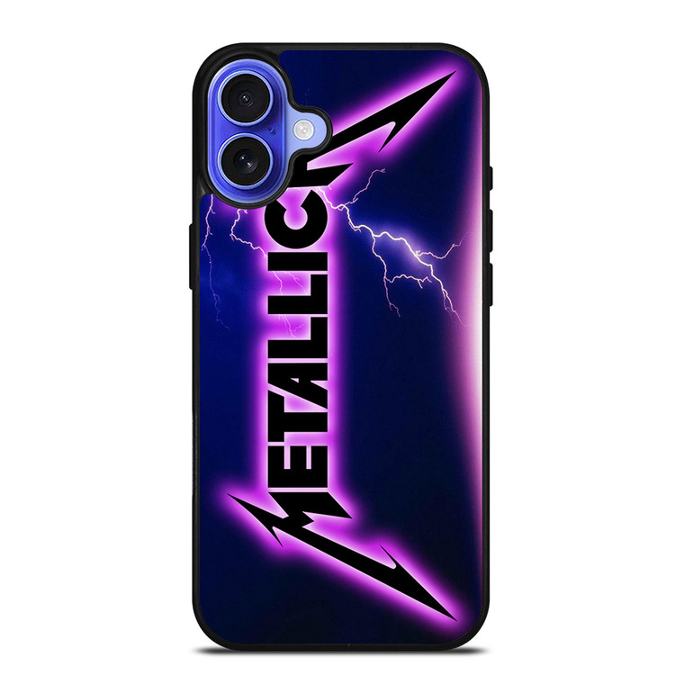 METALLICA ROCK BAND VIOLET LIGHTNING iPhone 16 Case Cover