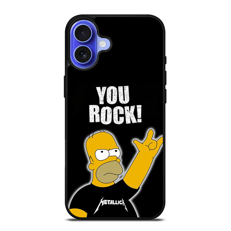 METALLICA ROCK HOMER SIMPSONS iPhone 16 Case Cover