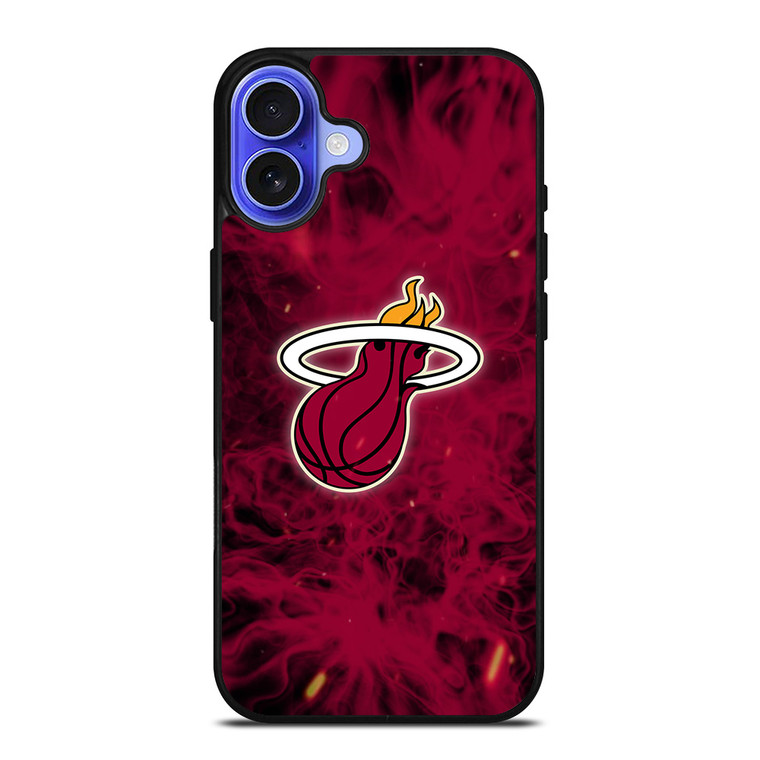 MIAMI HEAT BASKETBALL NBA FIRES iPhone 16 Case Cover