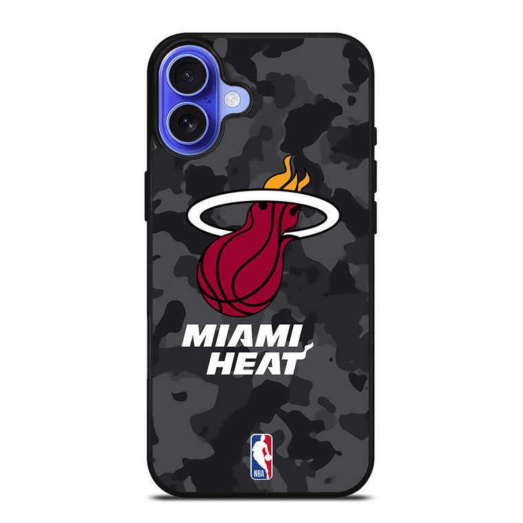 MIAMI HEAT BLACK CAMO iPhone 16 Case Cover