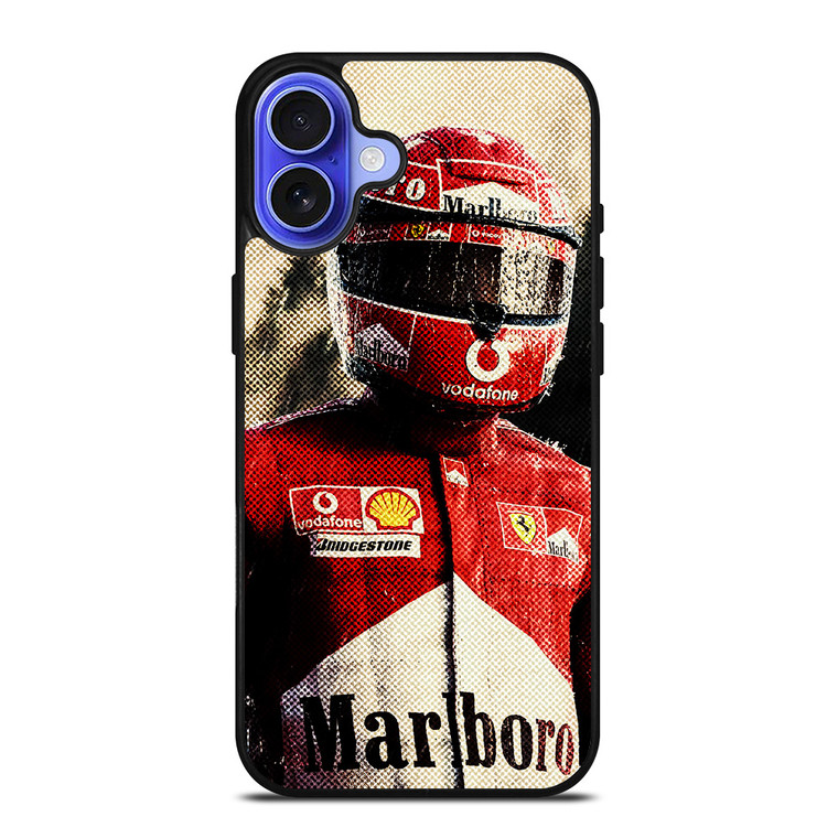 MICHAEL SCHUMACHER FERRARI F1 iPhone 16 Case Cover