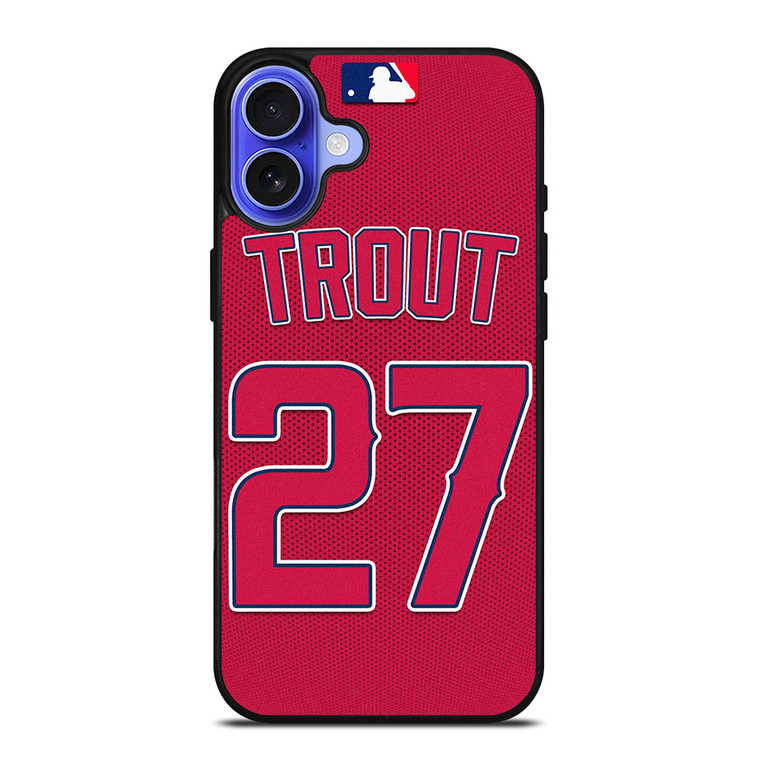 MIKE TROUT LOS ANGELES ANGELS MLB iPhone 16 Case Cover