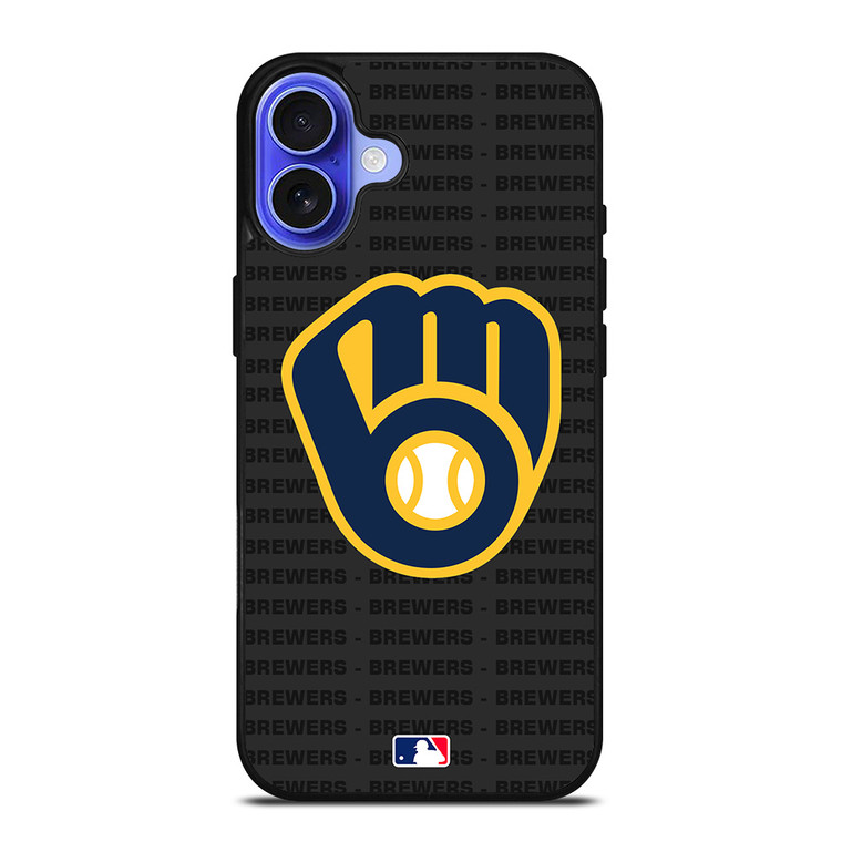 MILWAUKEE BREWERS BASEBALL BLACK iPhone 16 Case Cover