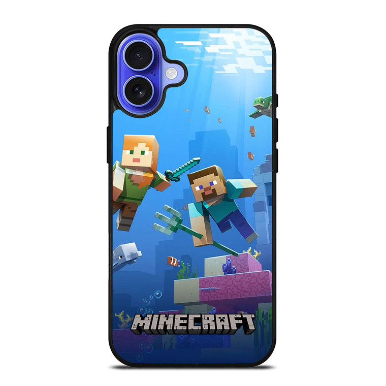 MINECRAFT GAMES UNDER WATER iPhone 16 Case Cover
