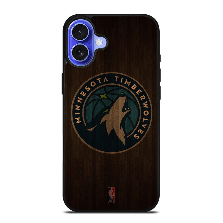MINNESOTA TIMBERWOLVES BASKETBALL COURT NBA iPhone 16 Case Cover