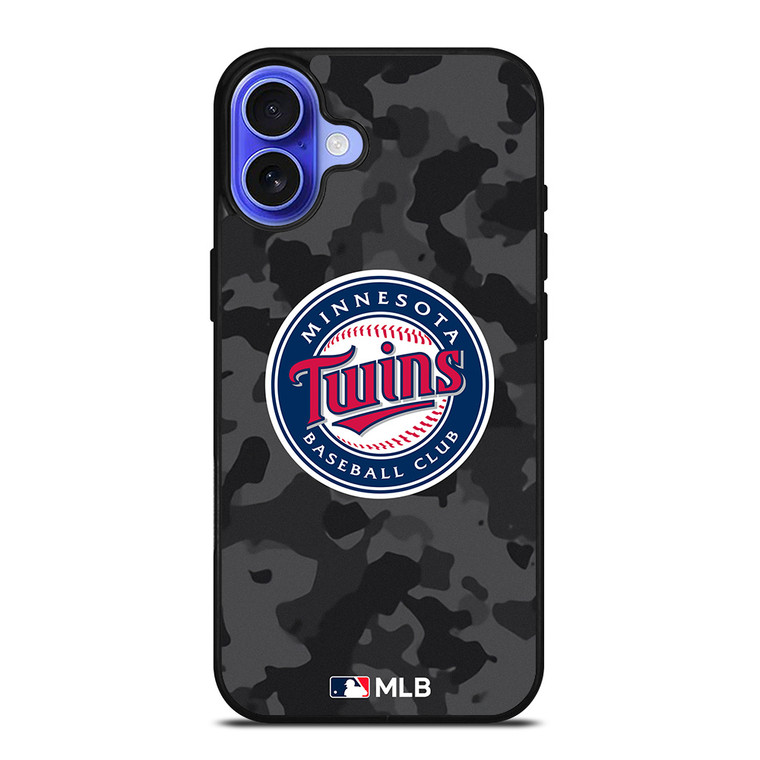 MINNESOTA TWINS BASEBALL BLACK CAMO iPhone 16 Case Cover