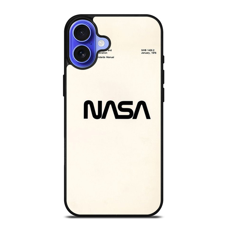 NASA LOGO WHITEI CON iPhone 16 Case Cover