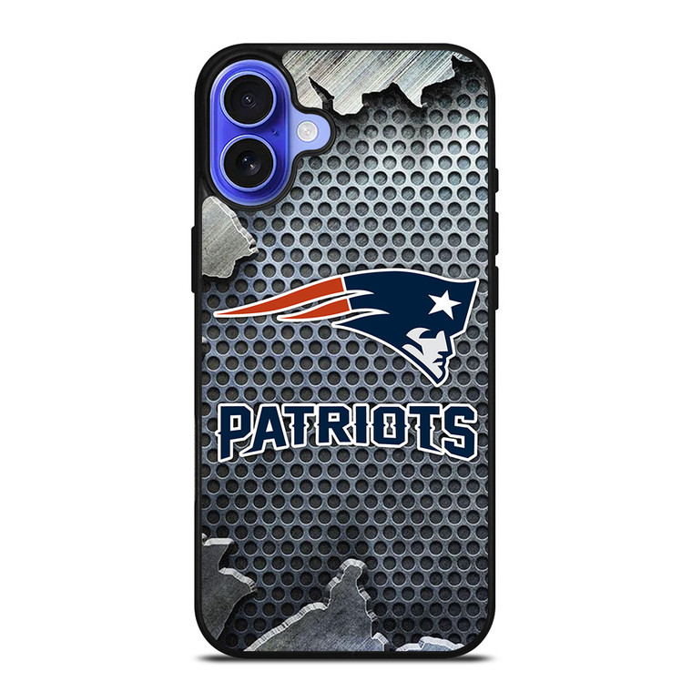 NEW ENGLAND PATRIOTS BROKEN METAL iPhone 16 Case Cover