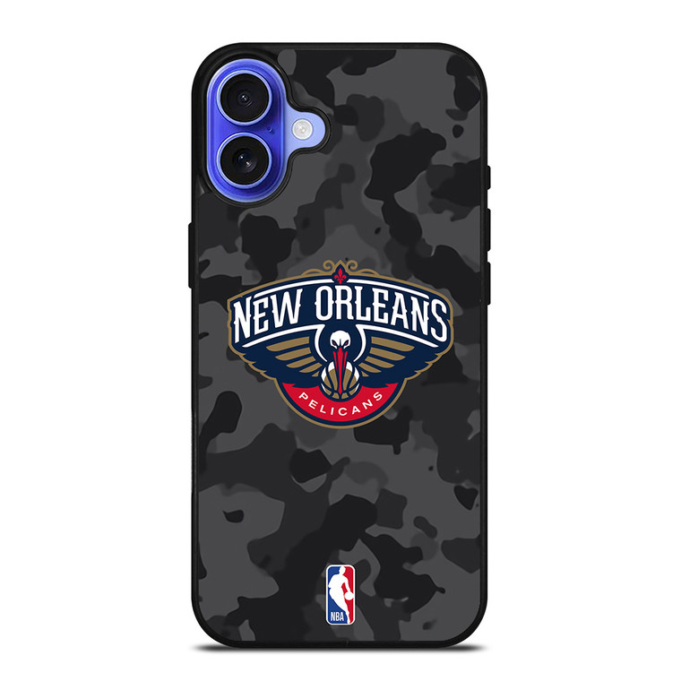 NEW ORLEANS PELICANS BLACK CAMO iPhone 16 Case Cover