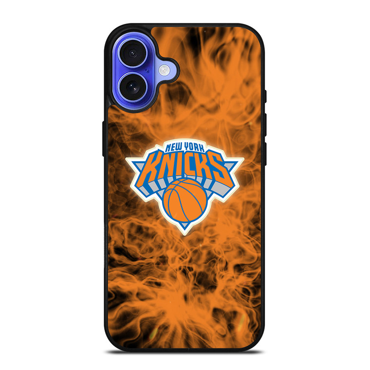 NEW YORK KNICKS BASKETBALL NBA FIRE iPhone 16 Case Cover