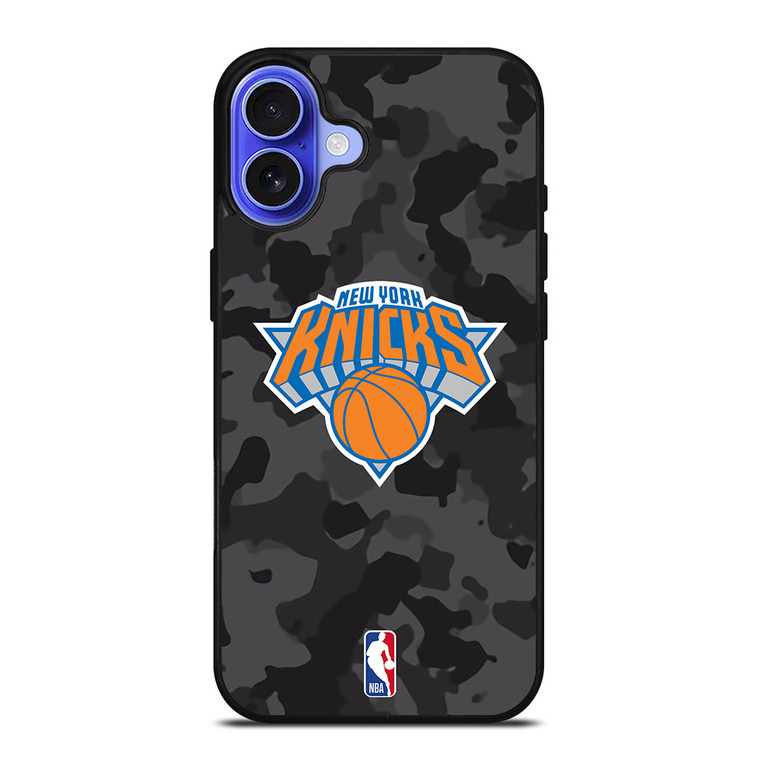 NEW YORK KNICKS BLACK CAMO iPhone 16 Case Cover