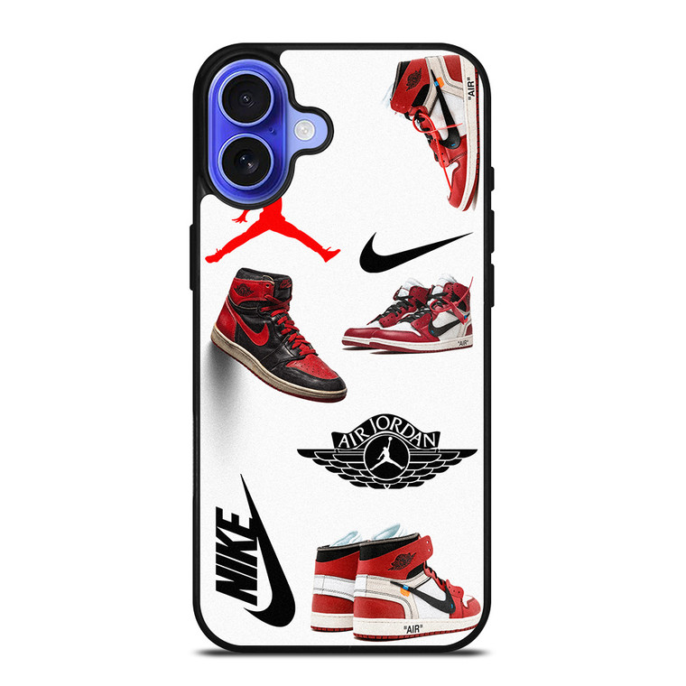 NIKE AIR JORDAN SHOES COLLAGE iPhone 16 Case Cover