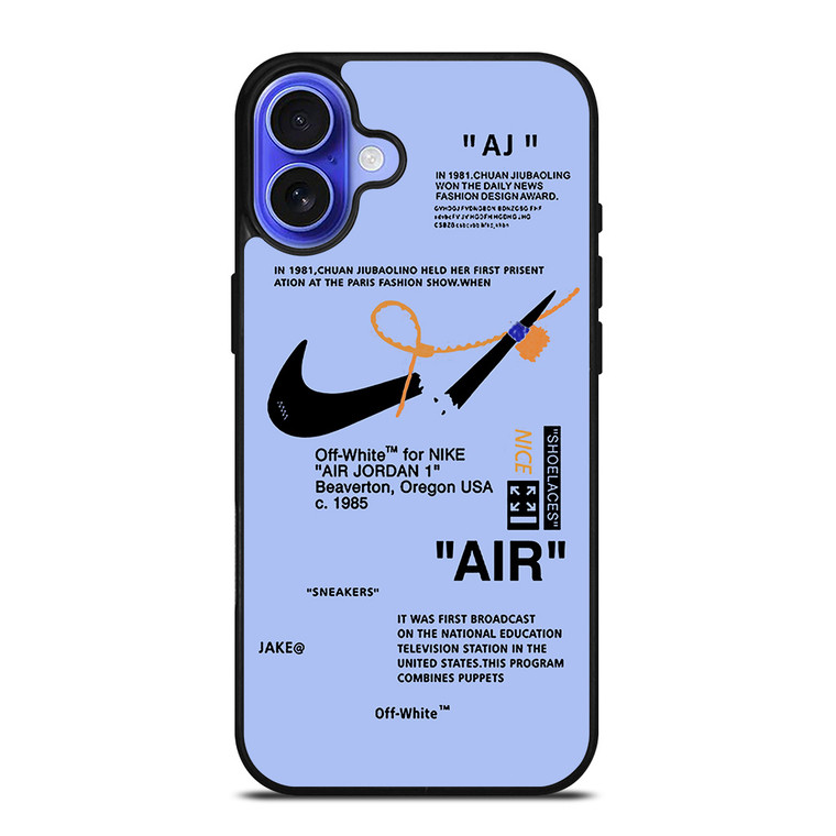 NIKE AIR OFF WHITE TARO iPhone 16 Case Cover