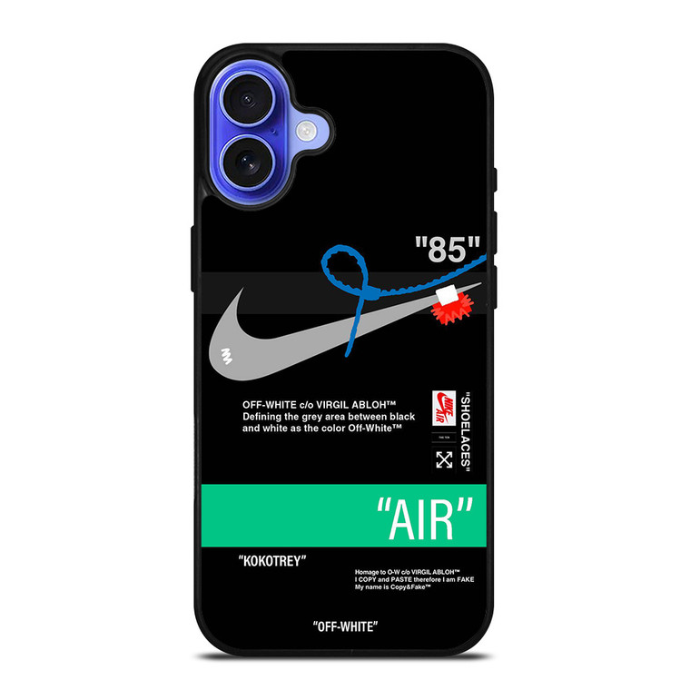 NIKE AIR OFF WHITE iPhone 16 Case Cover