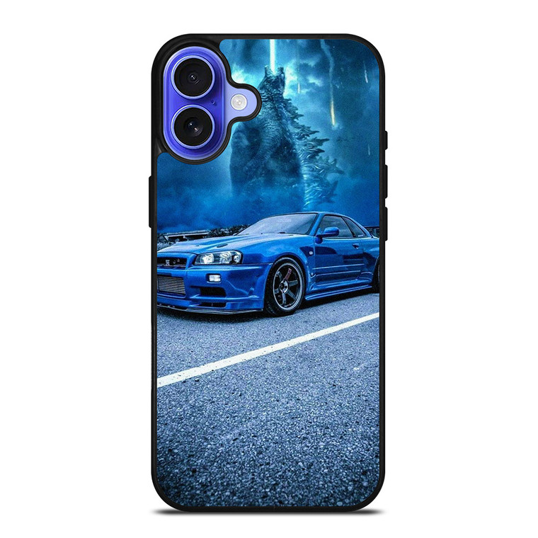 NISSAN GTR GODZILLA BLUE 2 iPhone 16 Case Cover
