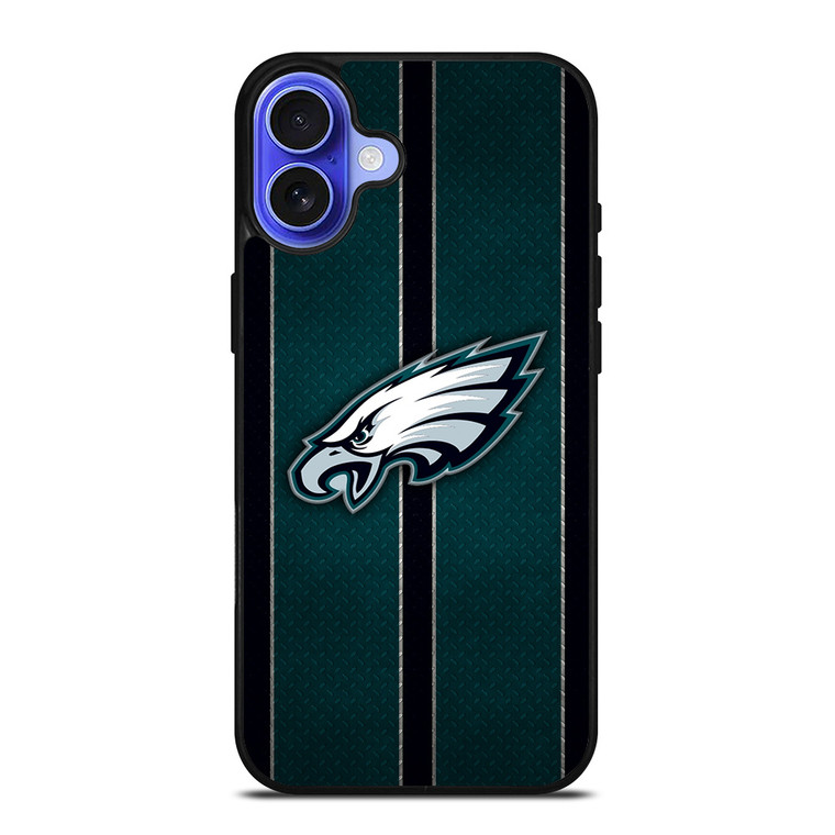 PHILADELPHIA EAGLES NFL METAL STRIPE iPhone 16 Case Cover PHILADELPHIA EAGLES NFL METAL STRIPE iPhone 16 Case Cover