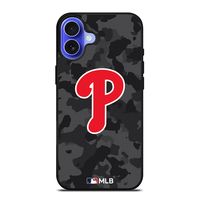 PHILADELPHIA PHILLIES BASEBALL BLACK CAMO iPhone 16 Case Cover