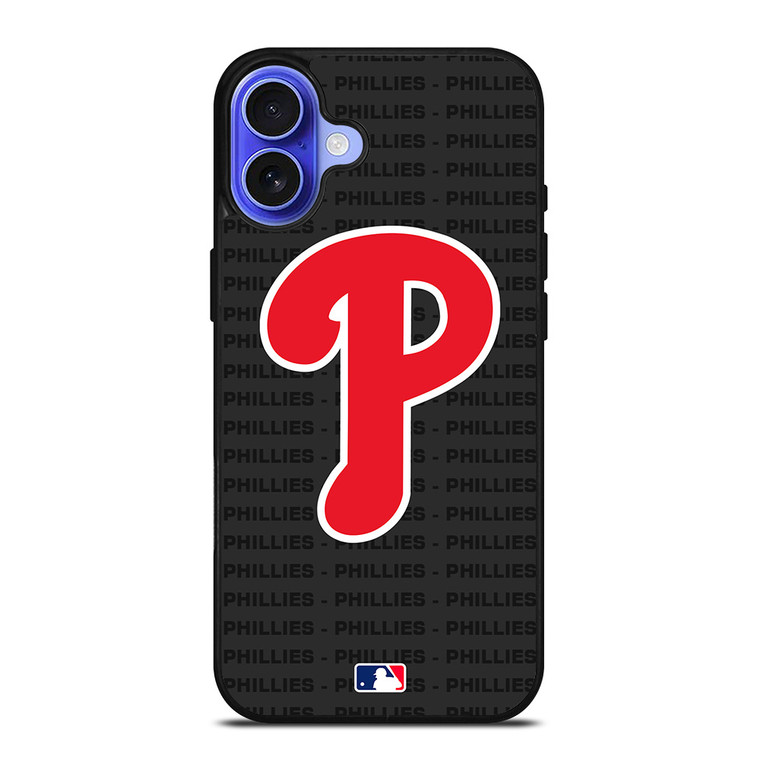 PHILADELPHIA PHILLIES BASEBALL BLACK iPhone 16 Case Cover