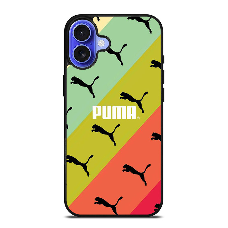 PUMA LOGO STRIPE PATTERN iPhone 16 Case Cover