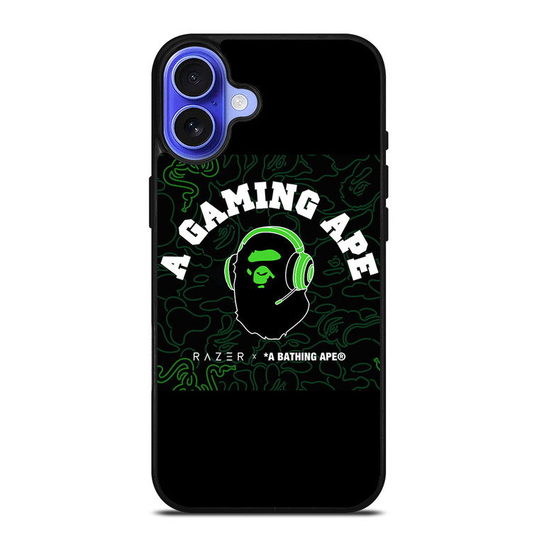 RAZER X BAPE A GAMING APE iPhone 16 Case Cover