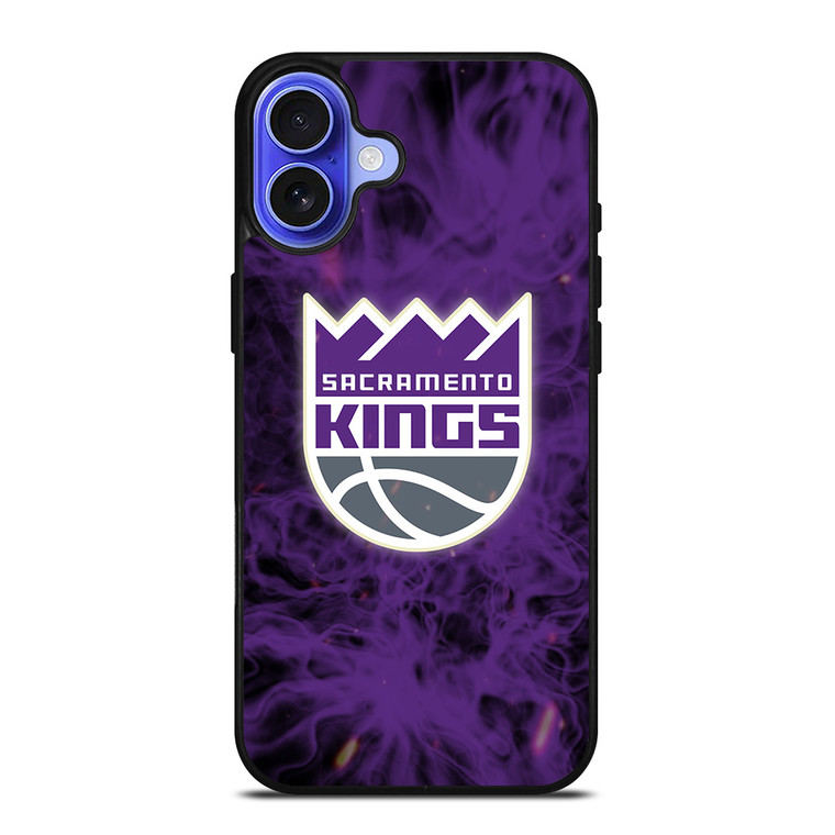SACRAMENTO KINGS BASKETBALL NBA FIRE iPhone 16 Case Cover