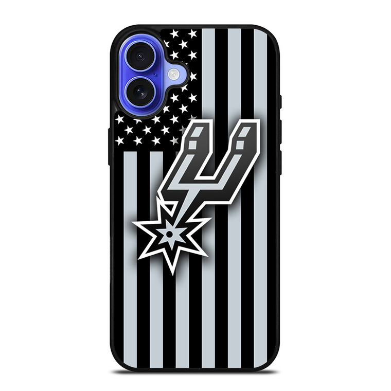 SAN ANTONIO SPURS NBA USA FLAG iPhone 16 Case Cover SAN ANTONIO SPURS NBA USA FLAG iPhone 16 Case Cover