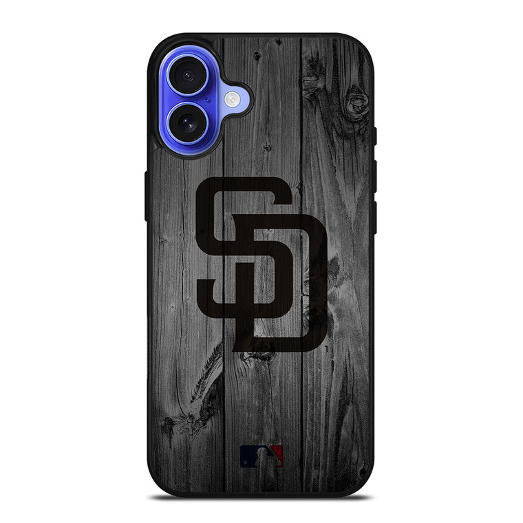 SAN DIEGO PADRES BASEBALL MLB WOOD LOGO iPhone 16 Case Cover