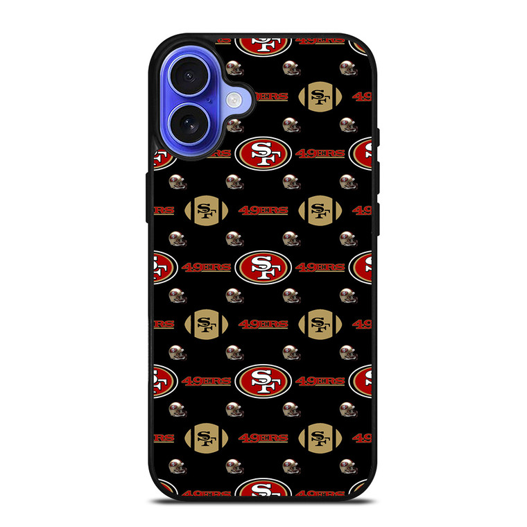 SAN FRANCISCO 49ERS FOOTBALL PATTERN iPhone 16 Case Cover