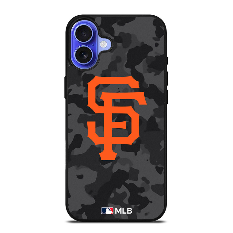 SAN FRANCISCO GIANTS BASEBALL BLACK CAMO iPhone 16 Case Cover