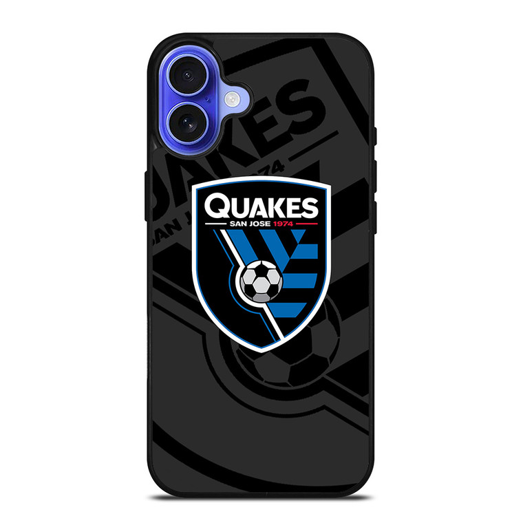 SAN JOSE EARTHQUAKES MLS BLACK iPhone 16 Case Cover