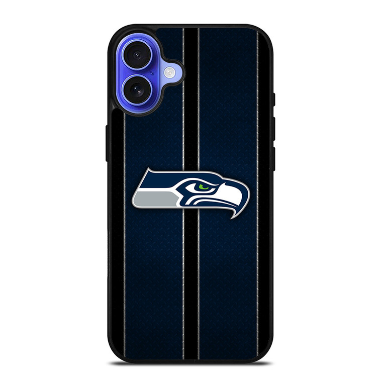 SEATTLE SEAHAWKS NFL METAL STRIPE iPhone 16 Case Cover