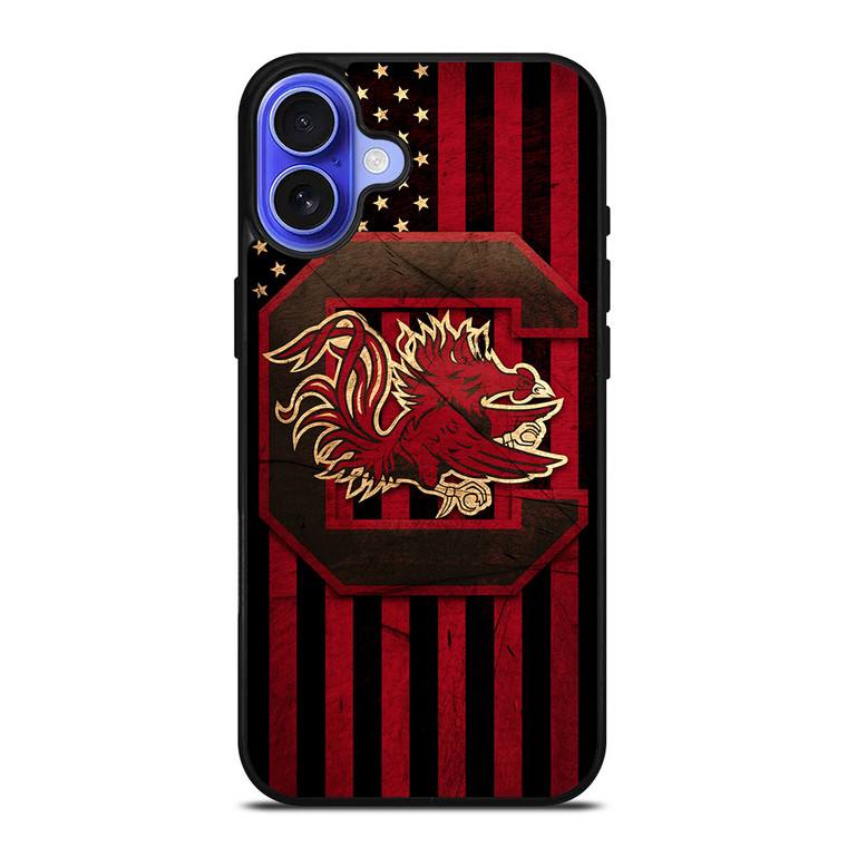 SOUTH CAROLINA GAMECOCKS FOOTBALL FLAG iPhone 16 Case Cover