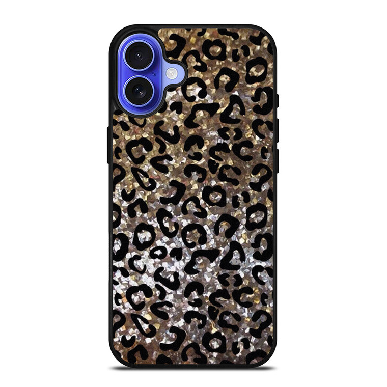 SPARKLY LEOPARD SKIN iPhone 16 Case Cover