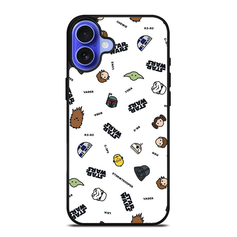 STAR WARS CUTE CARTOON COLLAGE iPhone 16 Case Cover