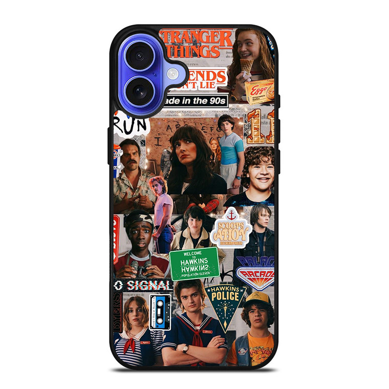 STRANGER THINGS AESTHETIC COLLAGE iPhone 16 Case Cover