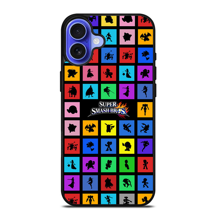 SUPER SMASH BROS COLLAGE iPhone 16 Case Cover