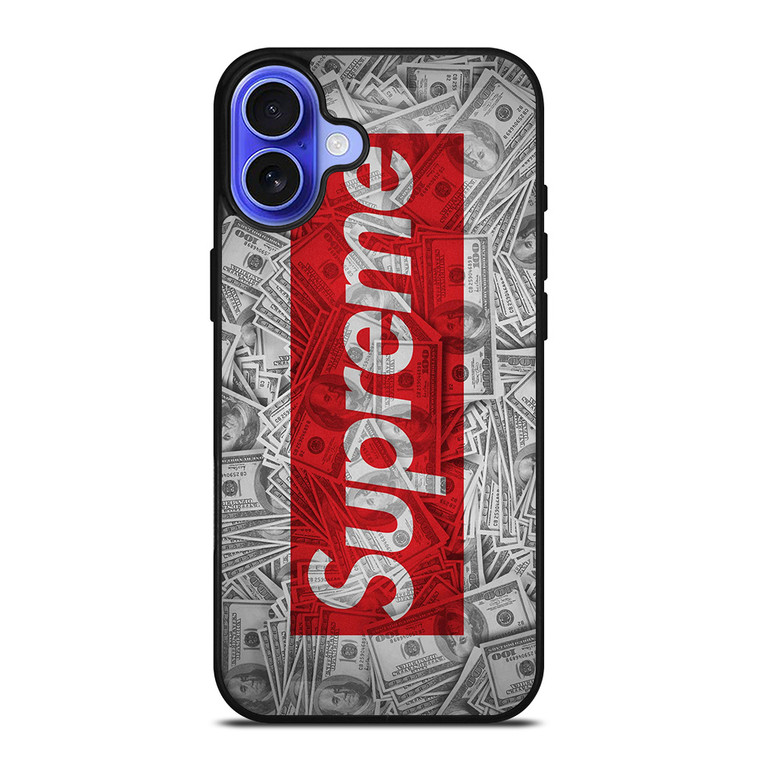 SUPREME DOLLAR iPhone 16 Case Cover